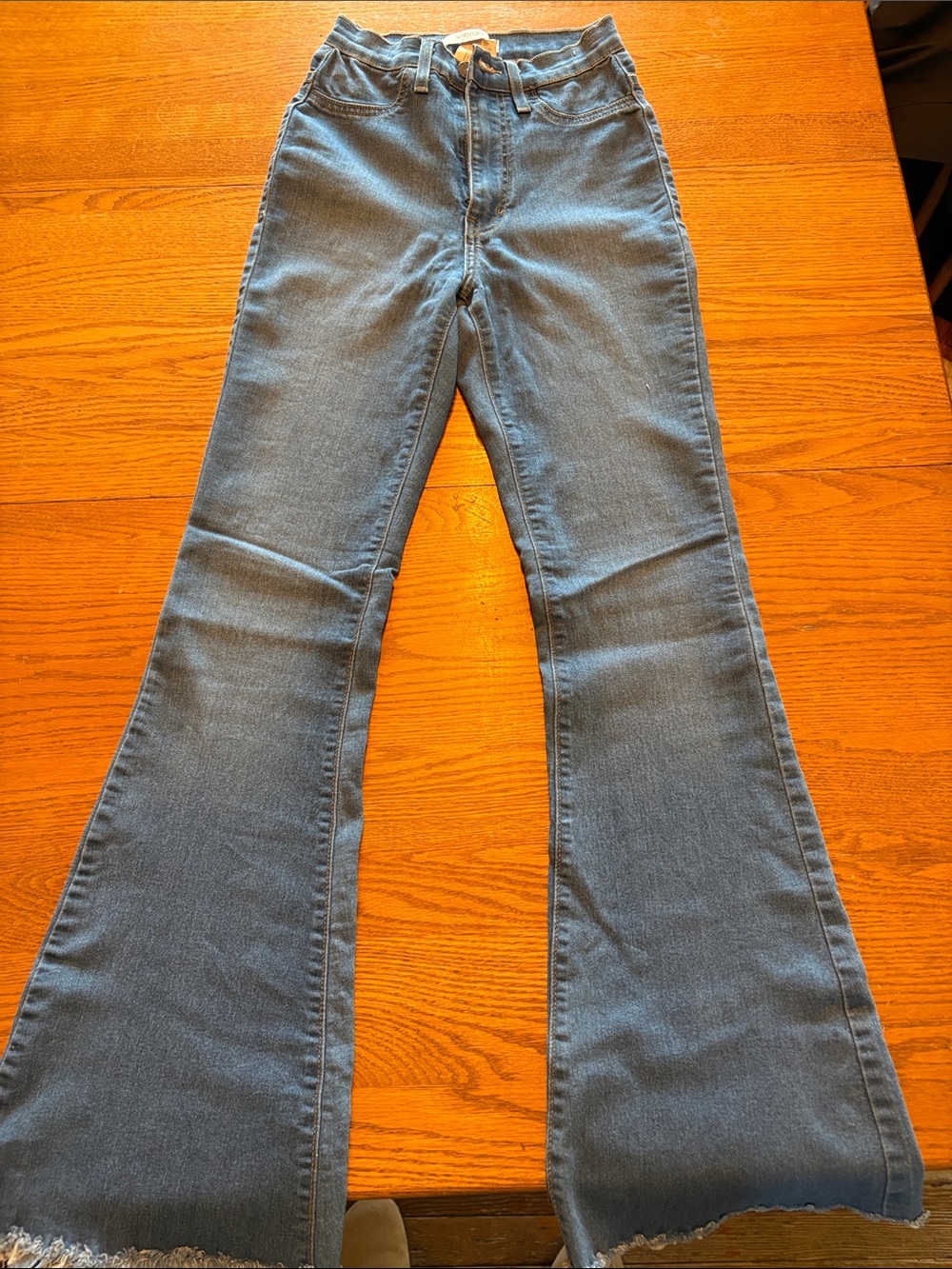(5/$20) Vibrant Mid-Blue High-Rise Flare Jeans